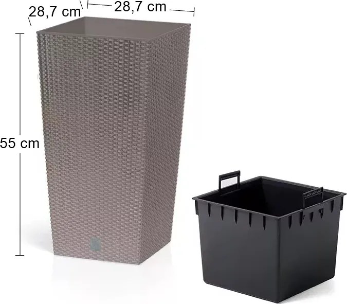 Plastový kvetináč DRTS300 30 cm - mocca