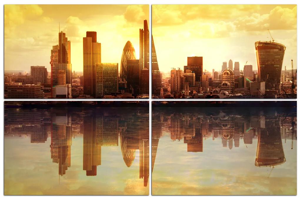 Obraz na plátne - Západ slnka  Londýn 128D (120x80 cm)