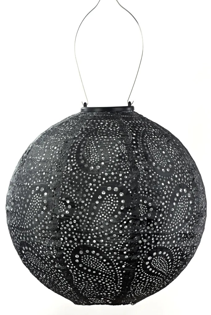SOLÁRNY LAMPÁŠ ROUND 28,9X30 CM TMAVOSIVÁ