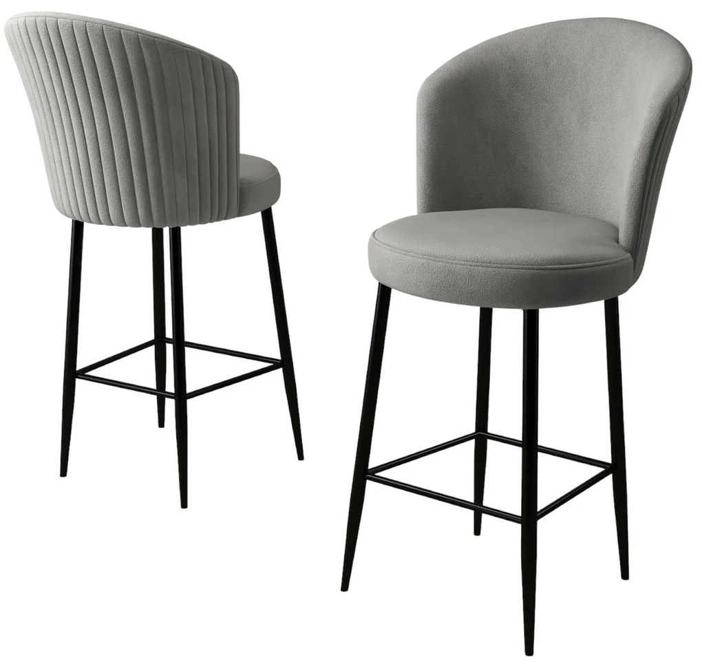 Sada barových stoličiek Fora Grey and Black, 4 ks