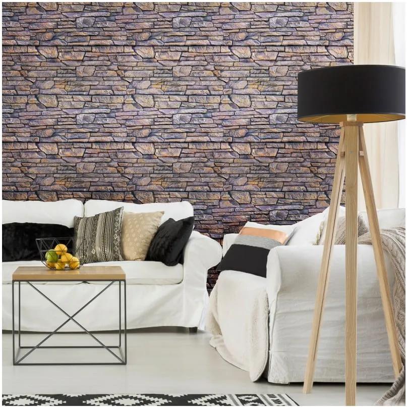 Nástenná samolepka Ambiance Wall Decal Materials Stone Facing of Torrerdam, 40 × 40 cm