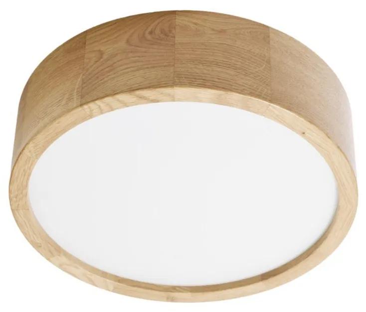 TEMAR Prisadené stropné LED osvetlenie z dreva CLEO, 2xE27, 24W, 27,5 cm, okrúhle