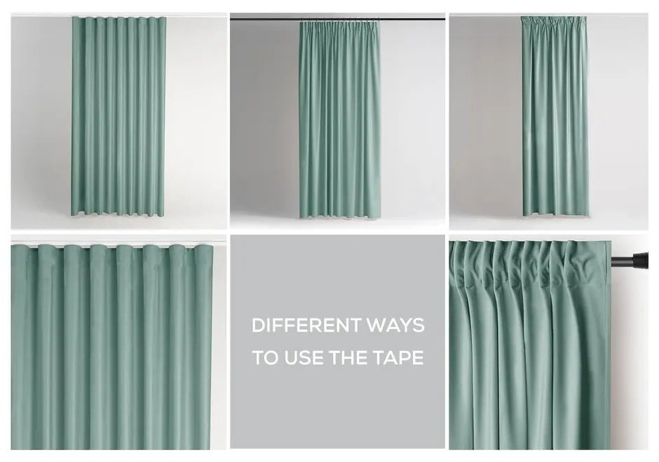 Svetlozelený zamatový dimout záves 140x270 cm Pleat – Restilo