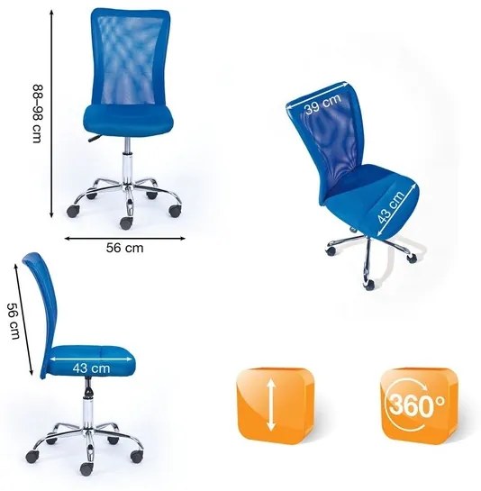 Inter Link Detská otočná stolička Teenie (modrá)  (100236250)