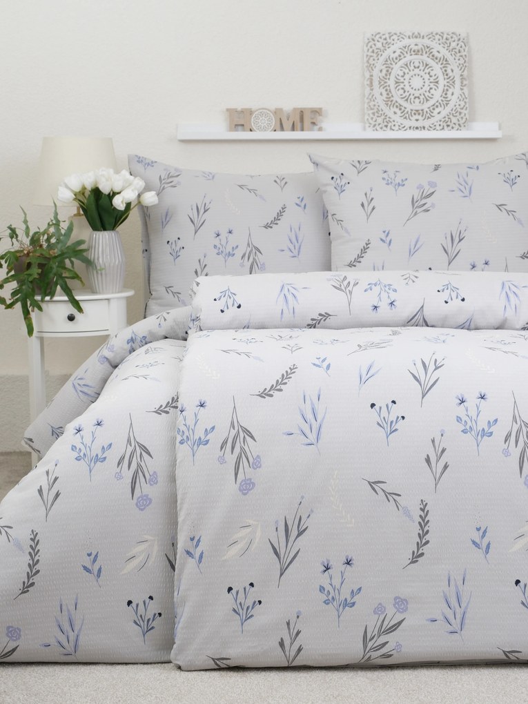 Predĺžené krepové obliečky Renforcé - Chloe šedá