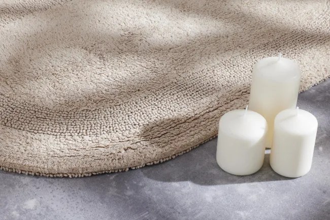 Kúpeľňový koberček Javo Cotton béžový ovál
