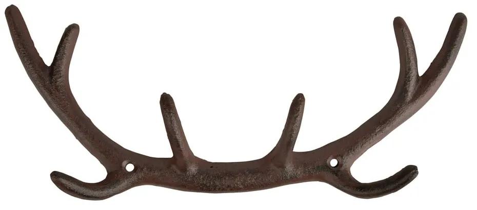 Hnedý kovový nástenný vešiak Antlers – Esschert Design