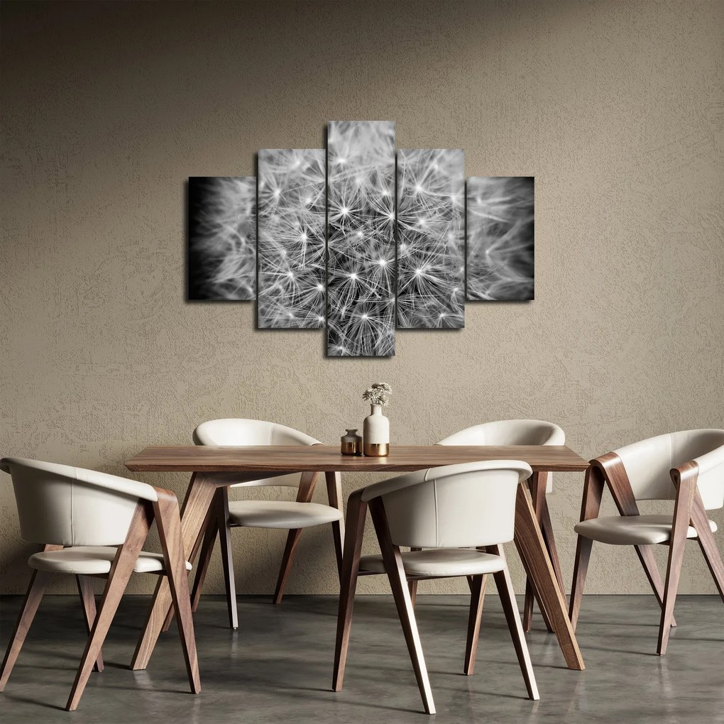 Obraz sivej púpavy (150x105 cm)