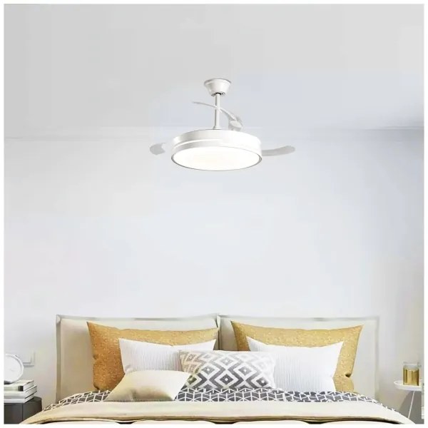 Aigostar - LED Stmievateľný stropný ventilátor LED/36W/230V 2700-6500K + DO biela