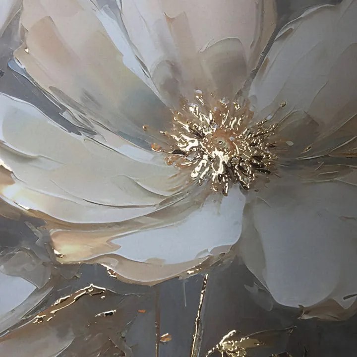 Plagát na stenu s EXTRA efektom - Golden Petals