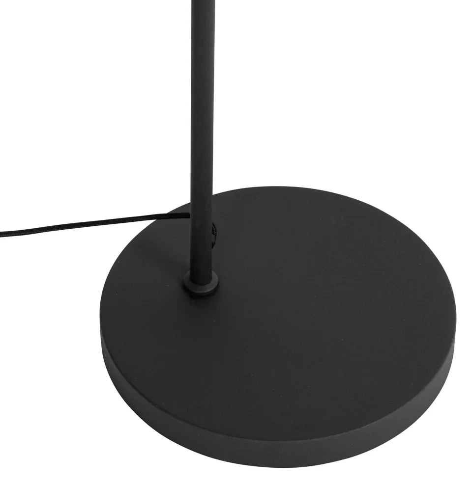 Retro stojaca lampa čierna so zlatým vnútrom - Jinte