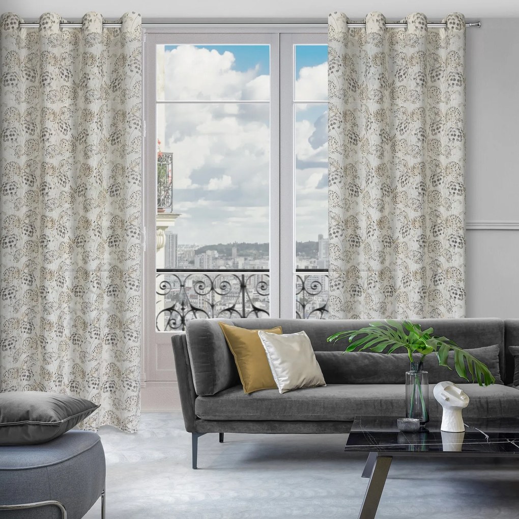 ZATEMŇOVACÍ ZÁVES NA KRÚŽKOCH MIRA 140X250 CM VZOROVANÁ