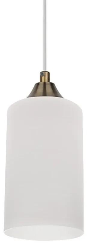 Závěsná lampa M&M patina/bílá