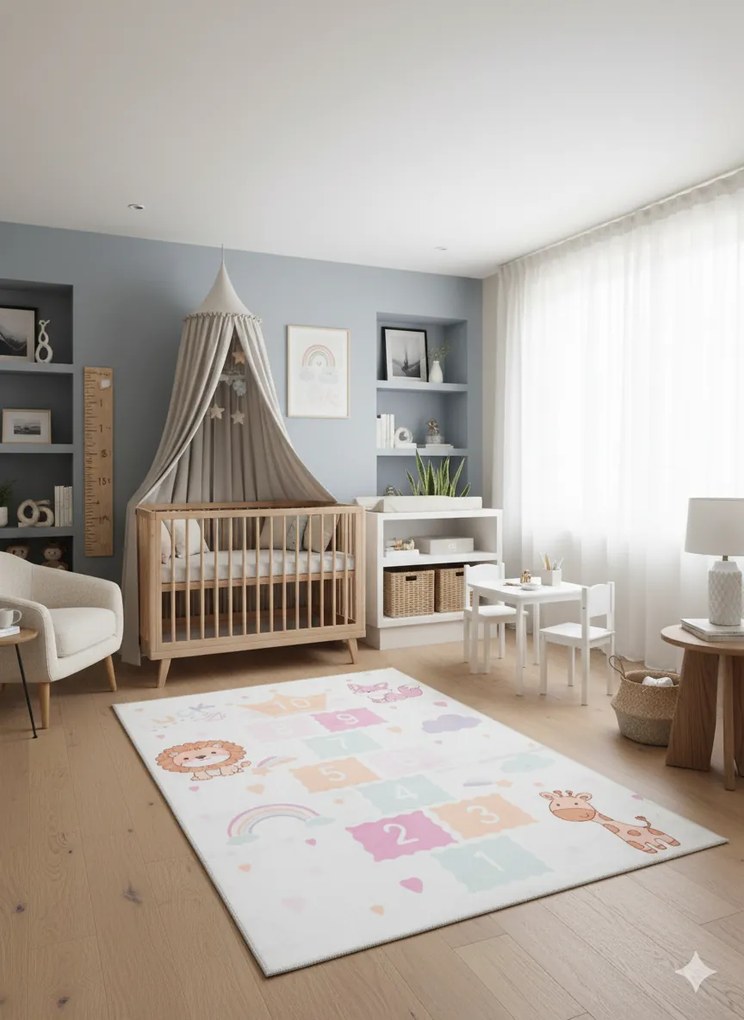 Detský koberec KIDS 2409022D-2 obdĺžnikový – polyester Rozmer: 120x170 cm