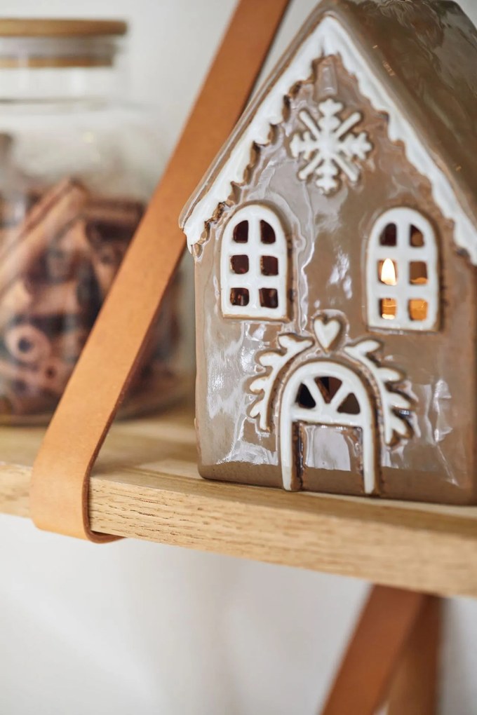 Ib Laursen Keramický svietnik Stillenat Gingerbread Snowflake