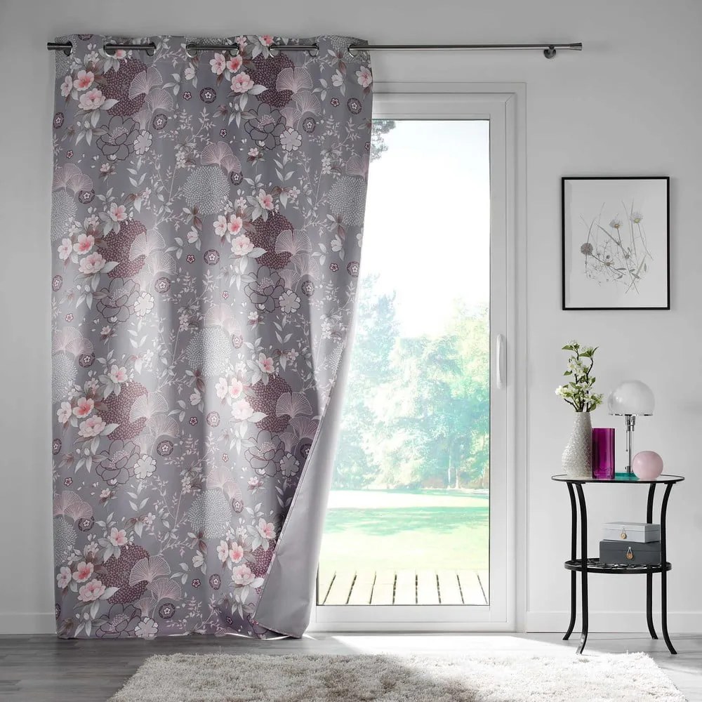 Sivý zatemňovací záves z mikrovlákna 135x260 cm Yokahama – douceur d'intérieur