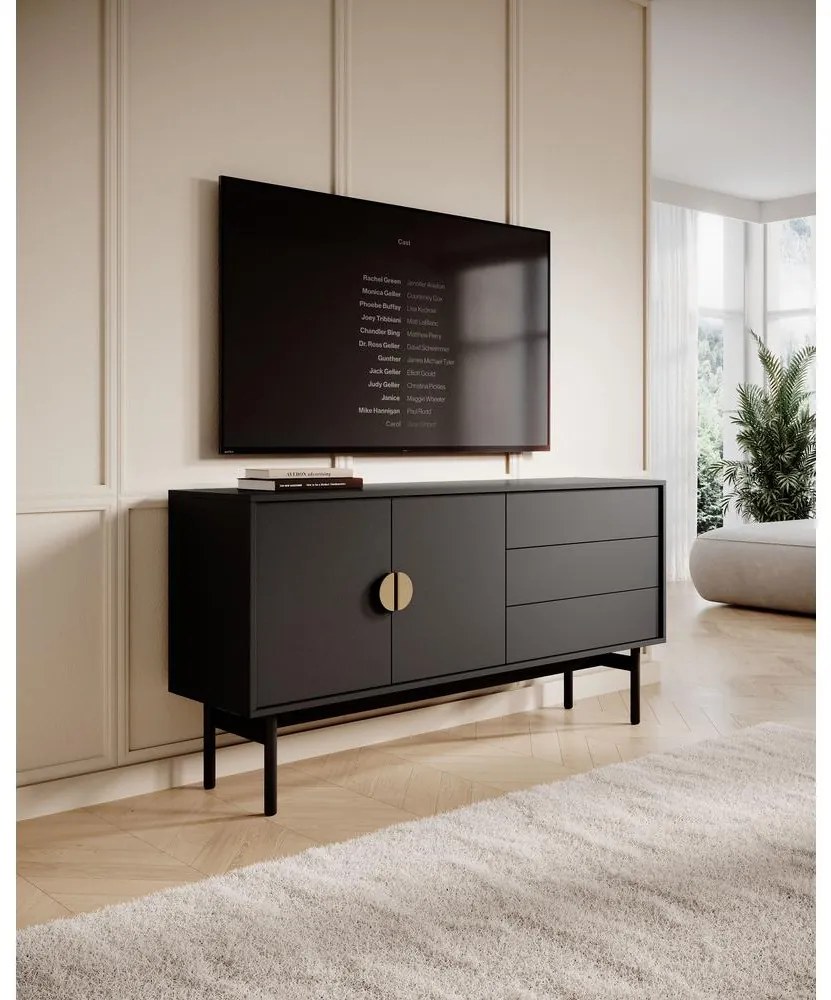 TV skrinka/stolík Stellia S1  (čierna). Akcia -20%. Vlastná spoľahlivá doprava až k Vám domov. 1099067