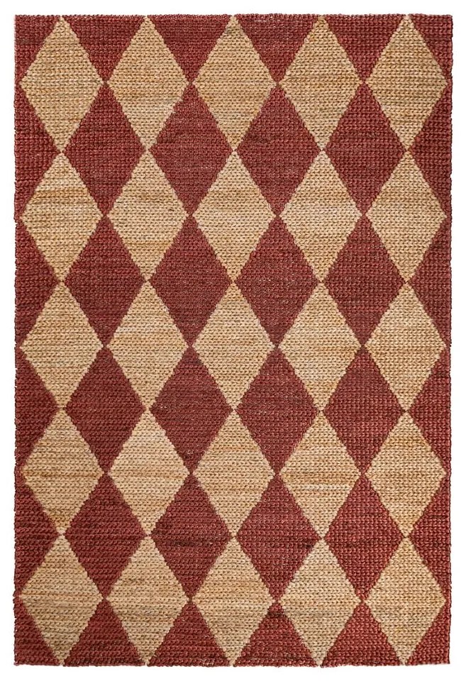 Ručne tkaný koberec s prímesou juty v terakotovej farbe 120x170 cm Effie Diamond – Flair Rugs