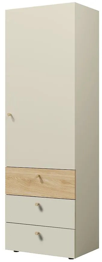 Skrinka Yuki 4 Sivá Béžová/Olejovaný Dub