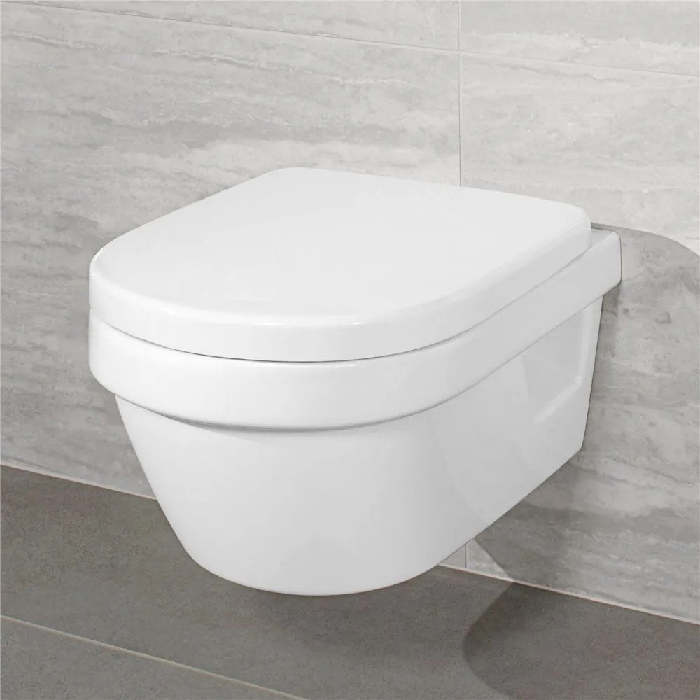 VILLEROY &amp; BOCH Architectura Compact WC sedátko s poklopom, biela alpská, 9M66E101