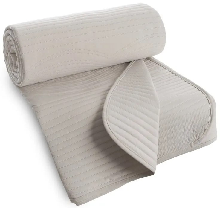 Dekorstudio Prehoz na posteľ VELVET2 v krémovej farbe Rozmer prehozu (šírka x dĺžka): 170x210cm