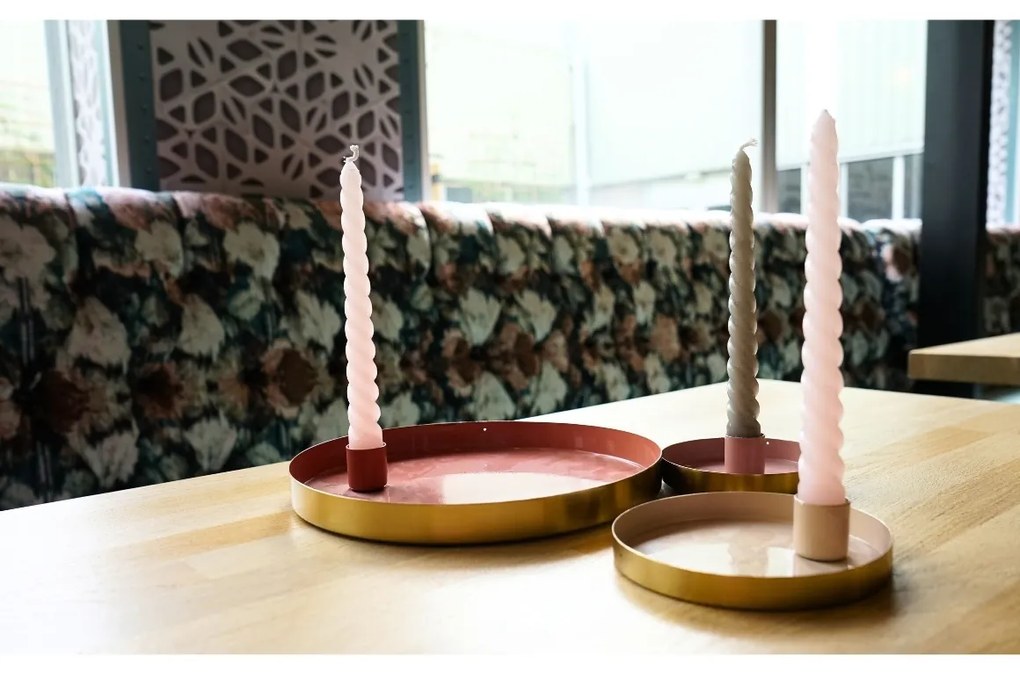 Kovový svietnik MARAKESH 22cm, ružový