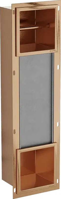 Mexen X-Wall-BP, zapustený držiak na toaletný papier so zásobníkom, medená matná - 19C4