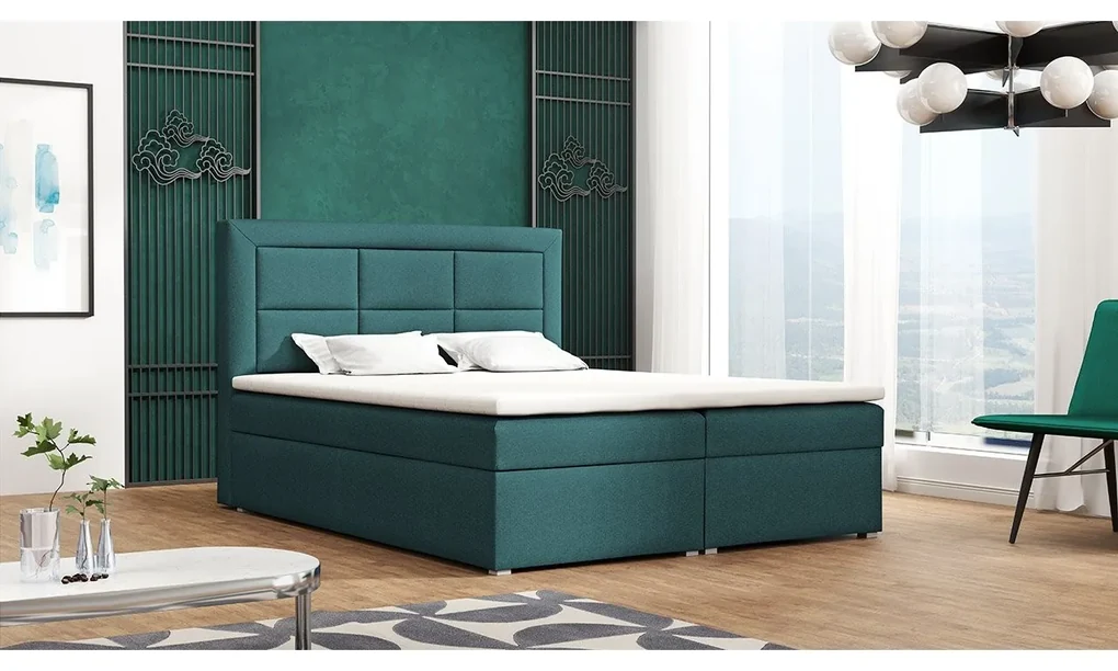 Kontinentálna posteľ Pesto Box, Rozmer postele: 140x200, Dostupné poťahy: Victoria 14 863