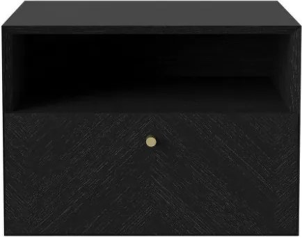 Bolia Nástenná skrinka Luxe 1 drawer small, black stained oak