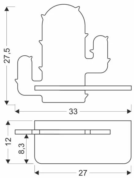 LED Detské nástenné svietidlo s poličkou CACTUS LED/4W/230V zelená/drevo