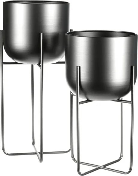 Set dvoch stojanov na kvety strieborný FA5005 (2 ks)