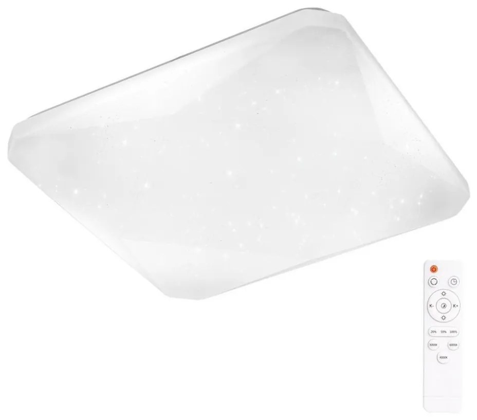 Polux LED Stmievateľné stropné svietidlo KASTOR na diaľkové ovládanie LED/72W/230V 312747