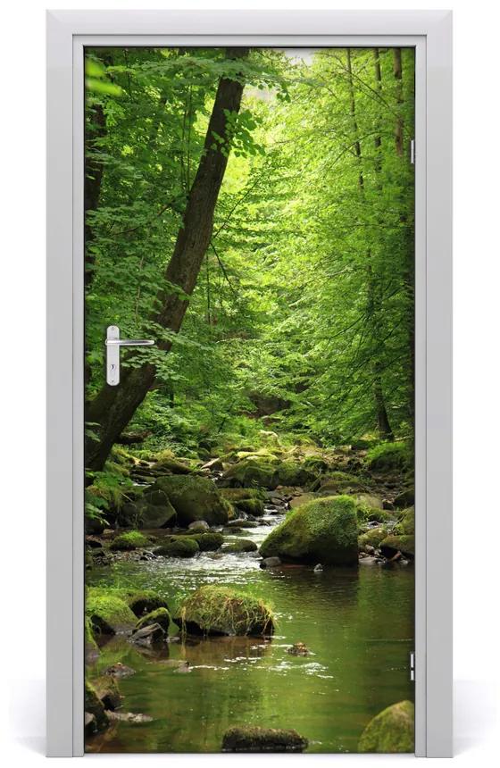 Fototapeta na dvere rieka v lese 85x205 cm