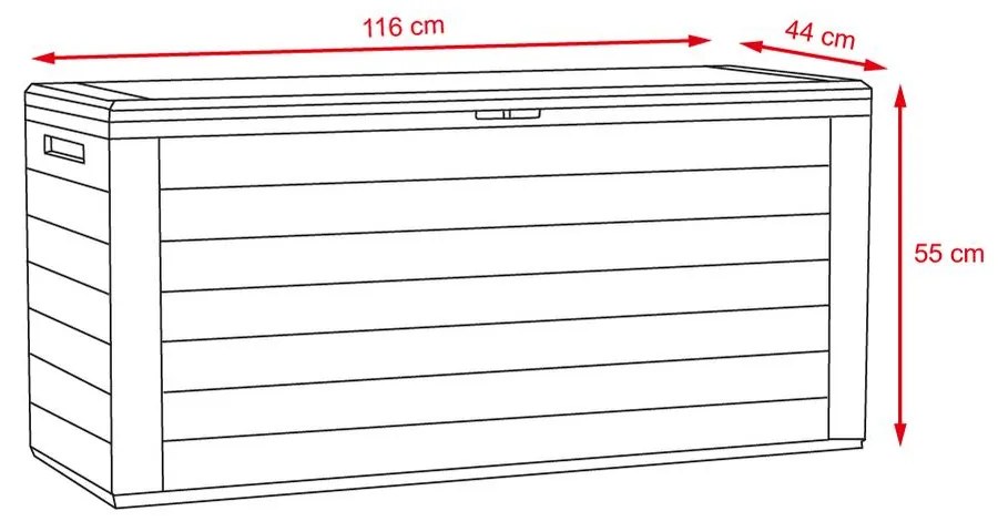 Záhradný box WOODEBOX - hnedý MBWL280