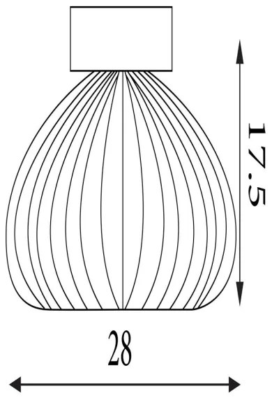 Searchlight 32156-28GO - Stropné svietidlo CELESTIAL 1xE27/60W/230V pr. 28 cm
