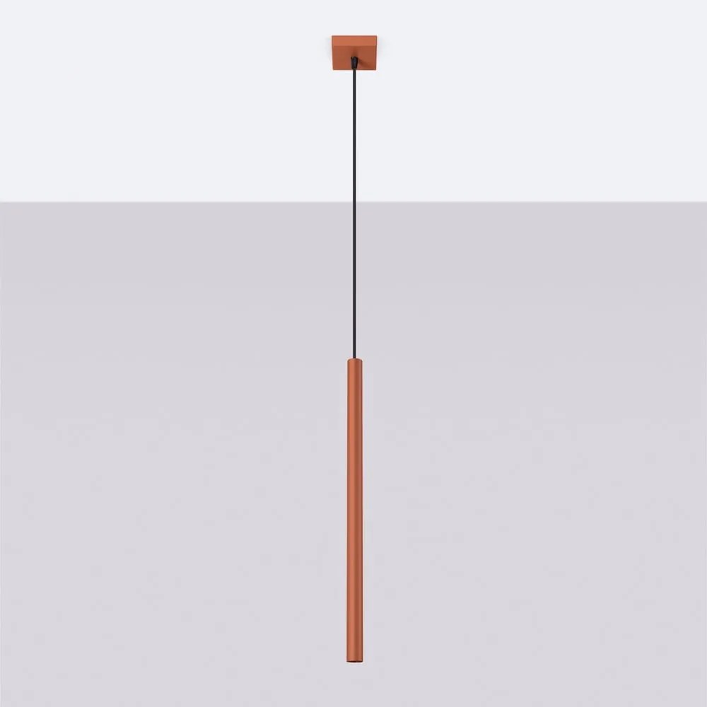 Závesné svietidlo v tehlovej farbe Fideus – Sollux