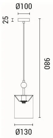 Luster na lanku 1xE14/15W/230V