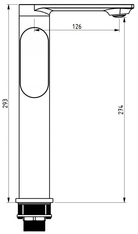 Mexen Milo - Vysoká umývadlová batéria, čierna, 71315-70
