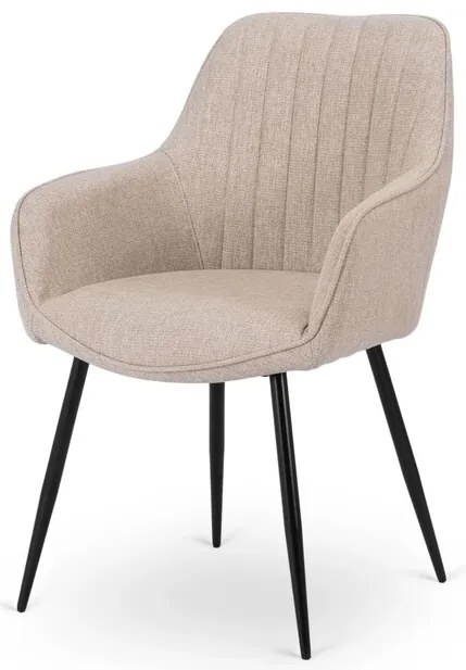 Moderná jedálenská stolička Alava béžová štrukturovaná látka