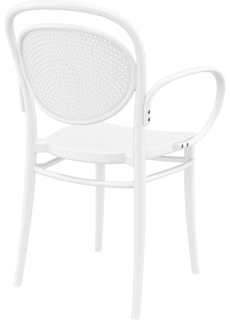 MARCEL XL záhradná stolička s podrúčkami dark grey