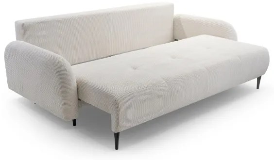 Rozkladacia čalúnená trojmiestna pohovka CLOUDY krémová