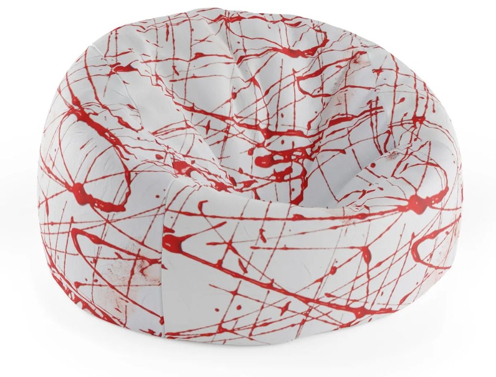 Sablio Sedací vak Cocoon Krvavé škvrny - 115 x 75 cm x 45 cm