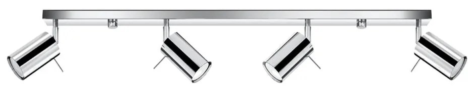 Stropné svietidlo v striebornej farbe Sollux Etna 4L