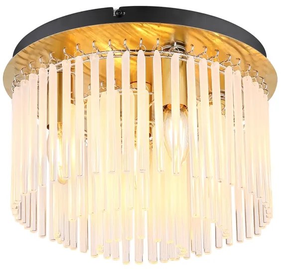 Globo 15698DM - Stropné svietidlo GORLEY 5xE27/60W/230V pr. 32 cm zlatá