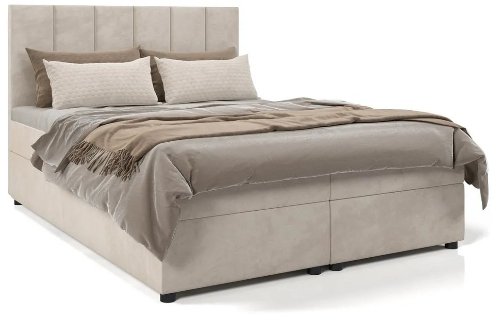 Hotelová posteľ DELTA 1 - 160x200, svetlo šedá