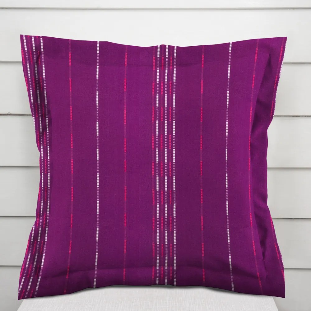 Biante Bavlnená obliečka na vankúš s lemom Olivia OL-002 Pásiky na fialovom 45 x 45 cm