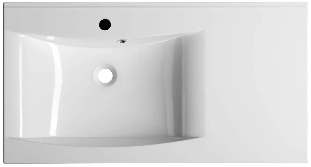 Sapho Sapho, LUCIOLA umývadlo 90x48cm, liaty mramor, biela, ľavé, 50093