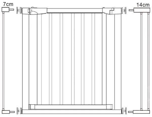 Ochranná bariéra pre deti 75-103 cm SPRINGOS SG0012AB