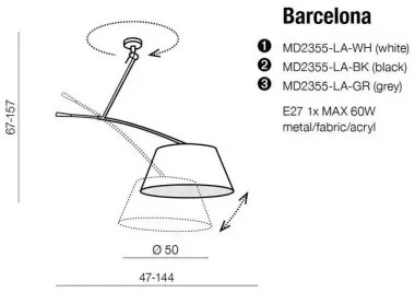 Škandinávsky luster Barcelona