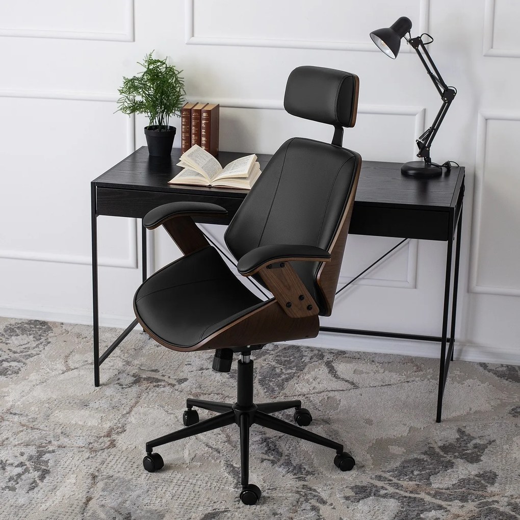 Kancelářská židle Fabian ořech/černá